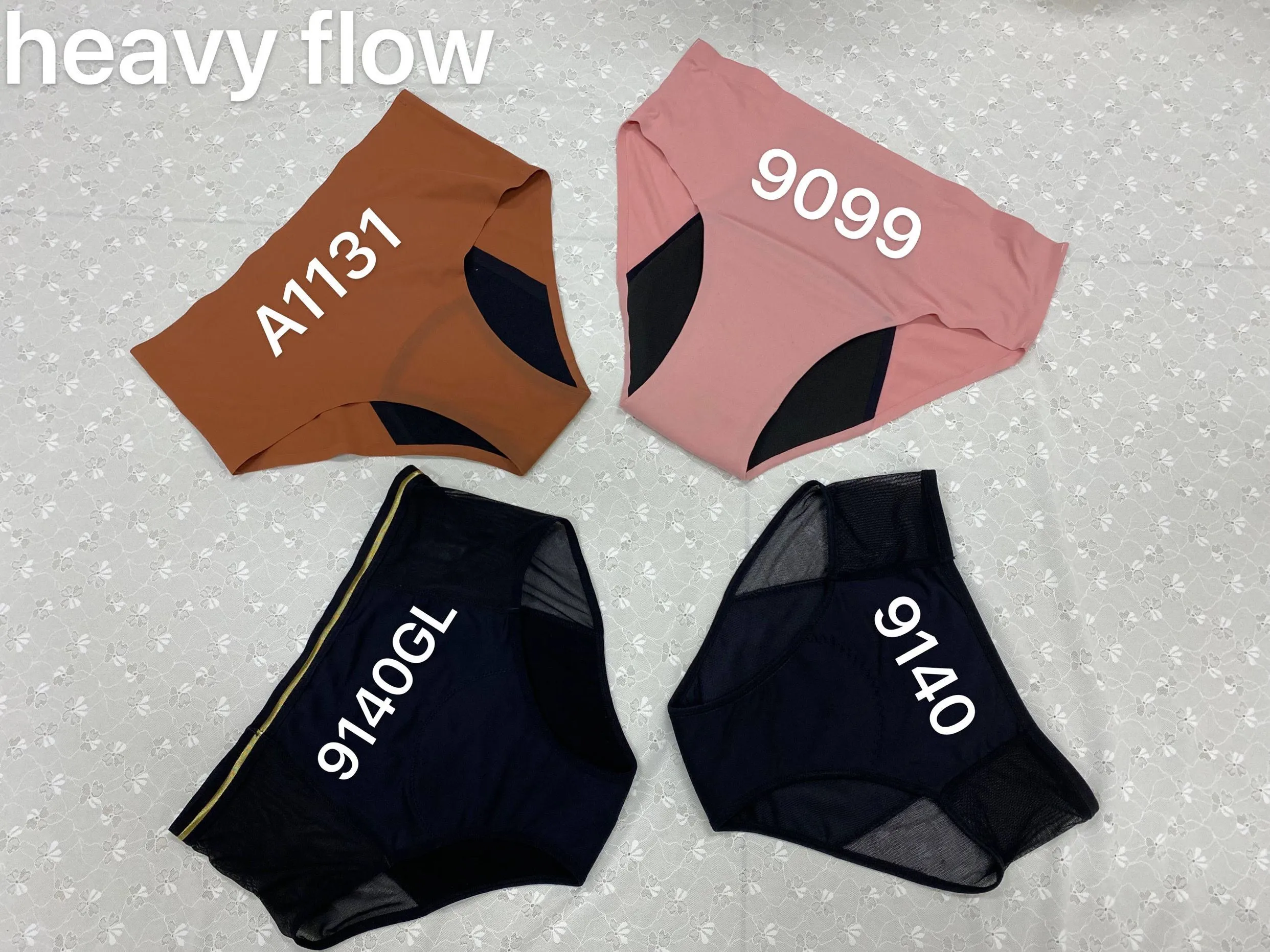 Different kinds of period underwear