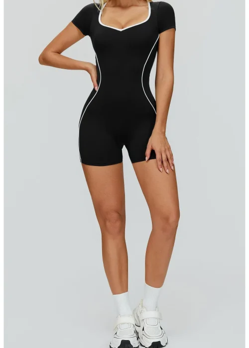 Contrast Short Unitard